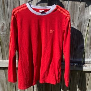 Red adidas long sleeve shirt